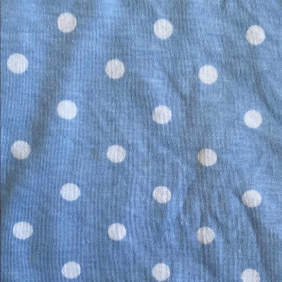 Blue with white polka dot and ruffle, Claire&Charlie Frozen smocked tunic, size6 - Picture 7 of 16